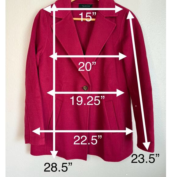 Talbots Wool Blend Blazer Women’s 4 Hot Pink Classic Coat Style - Picture 7 of 7